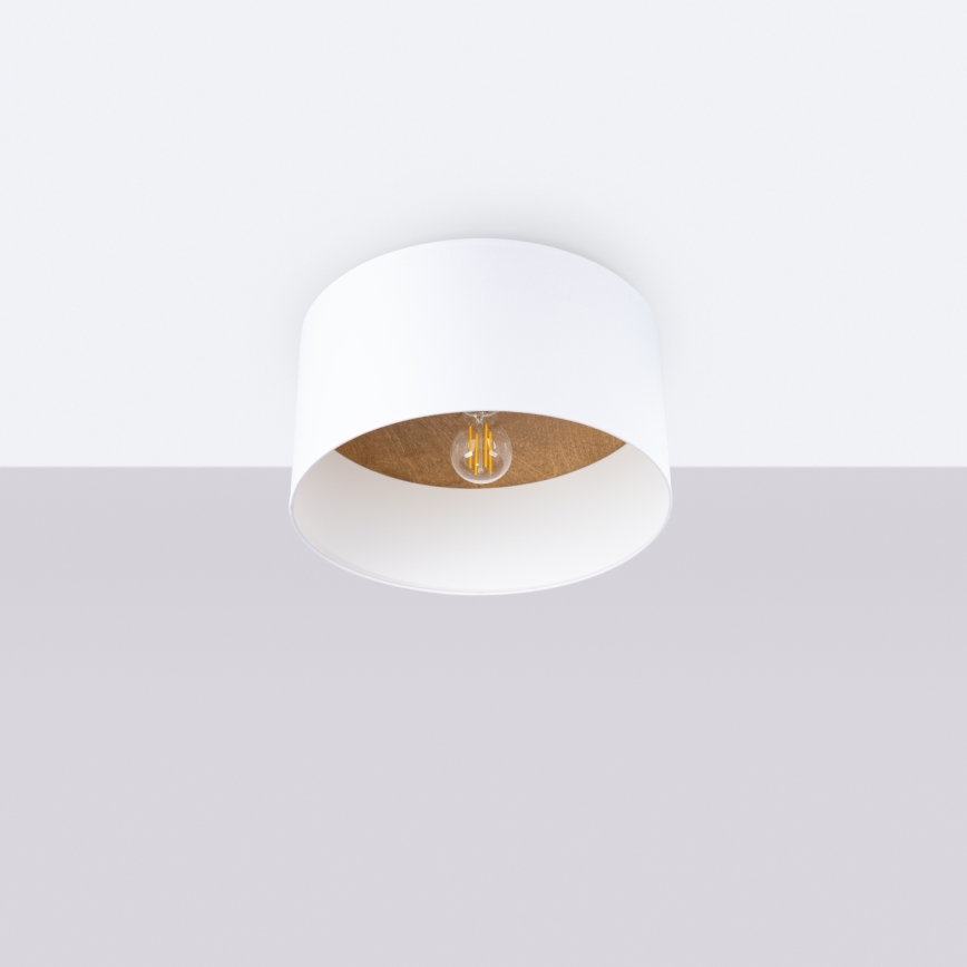 Plafondlamp TELESTO 1xE27/15W/230V diameter 35 cm wit/beige
