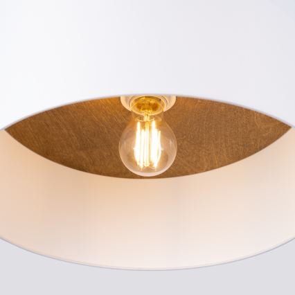 Plafondlamp TELESTO 1xE27/15W/230V diameter 35 cm wit/beige