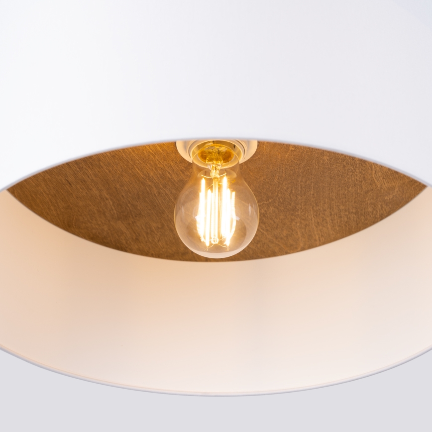 Plafondlamp TELESTO 1xE27/15W/230V diameter 35 cm wit/beige