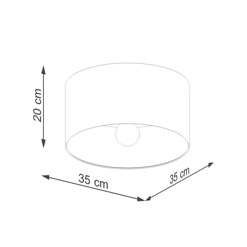 Plafondlamp TELESTO 1xE27/15W/230V diameter 35 cm wit/beige