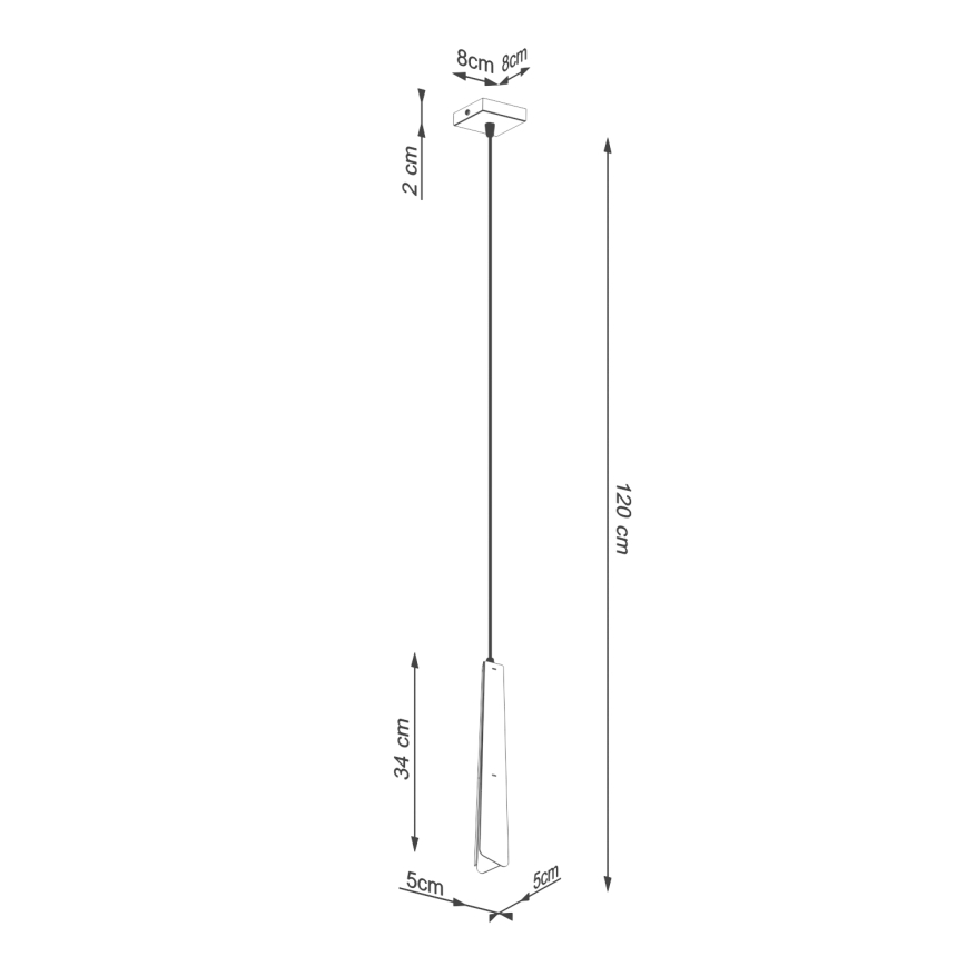 Hanglamp aan een koord PRYSM 1xG9/8W/230V zwart