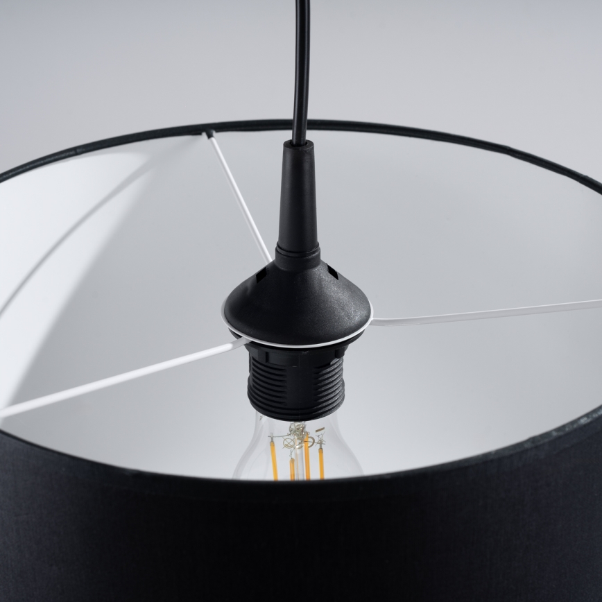 Hanglamp aan een koord NOVA 1xE27/15W/230V diameter 30 cm zwart