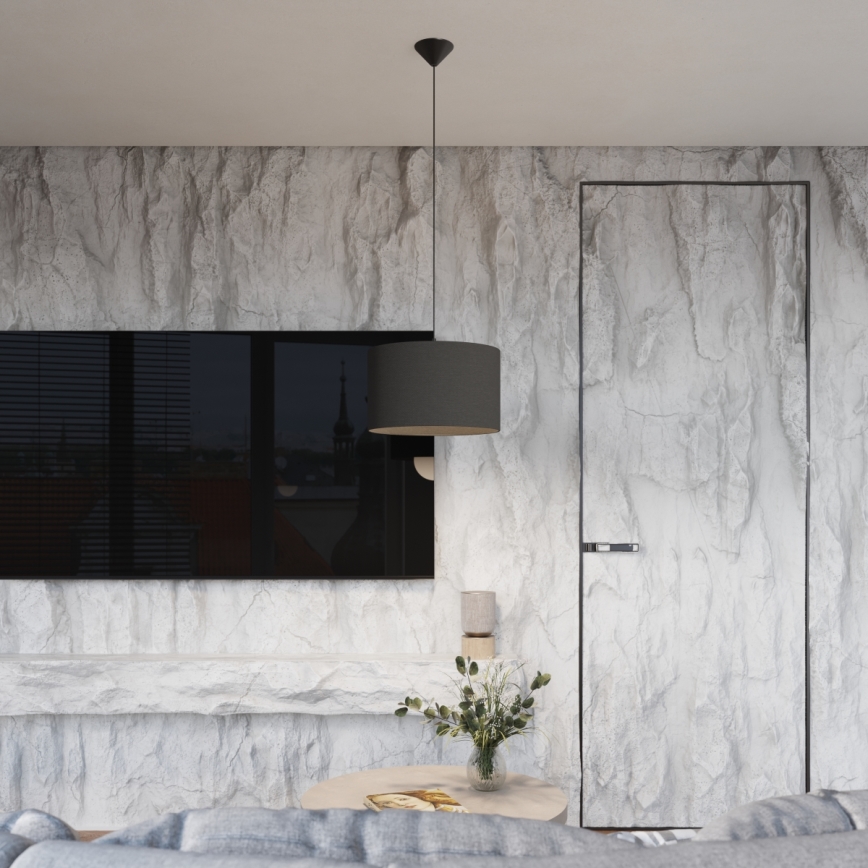 Hanglamp aan een koord NOVA 1xE27/15W/230V diameter 40 cm zwart