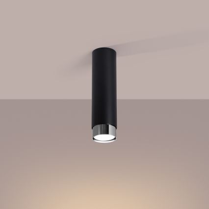 Spot NERO 1xGU10/10W/230V 22,5 cm zwart/glanzend chroom