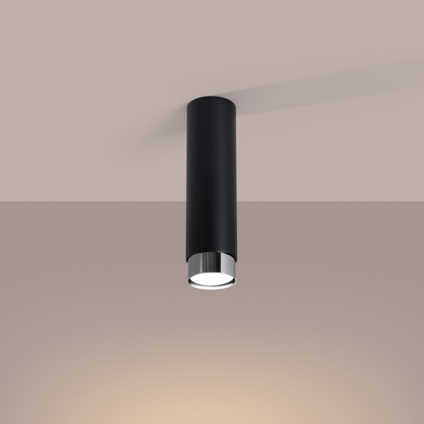 Spot NERO 1xGU10/10W/230V 22,5 cm zwart/glanzend chroom