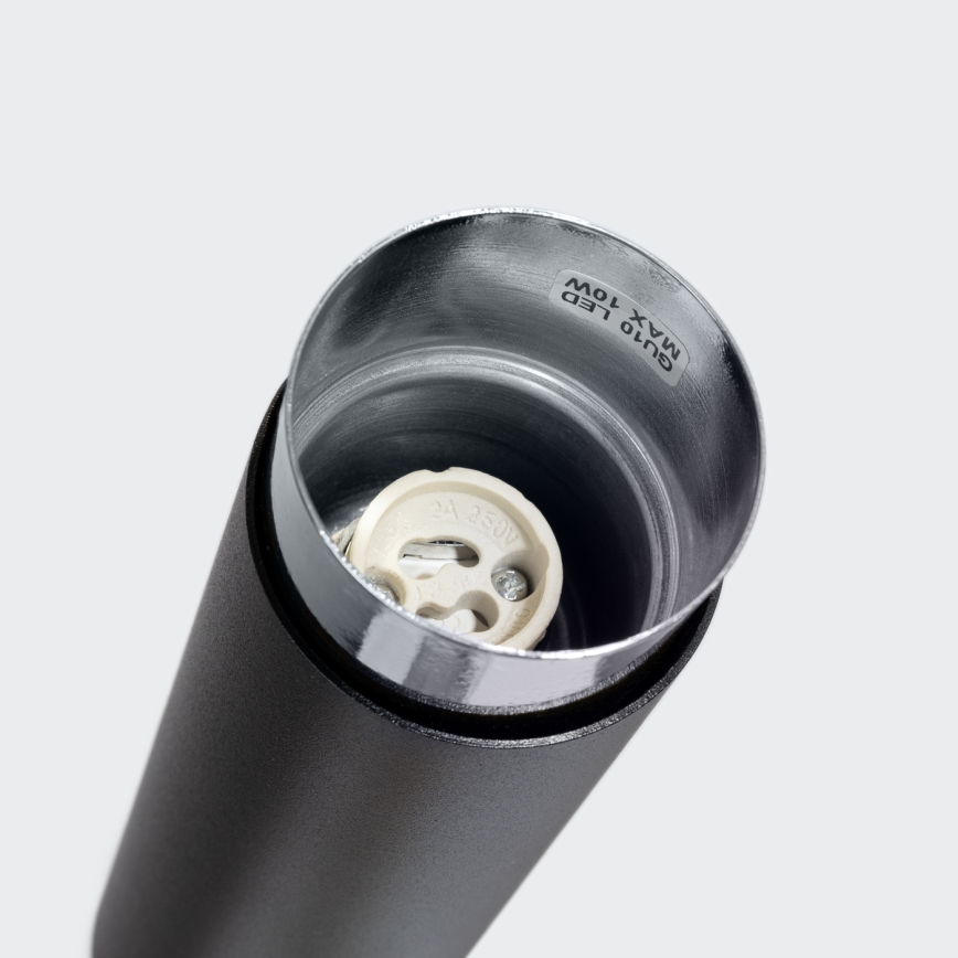 Spot NERO 1xGU10/10W/230V 22,5 cm zwart/glanzend chroom