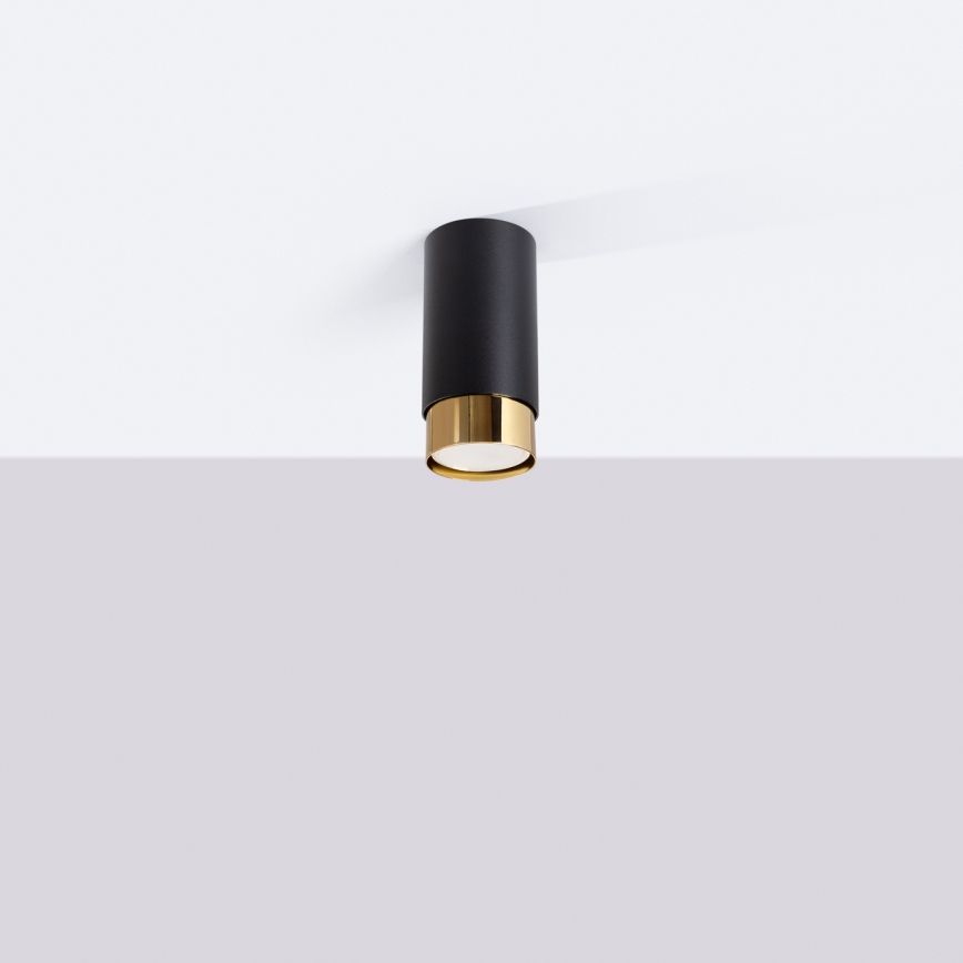 Spot NERO 1xGU10/10W/230V 12,5 cm zwart/goud
