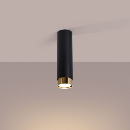 Spot NERO 1xGU10/10W/230V 22,5 cm zwart/goud