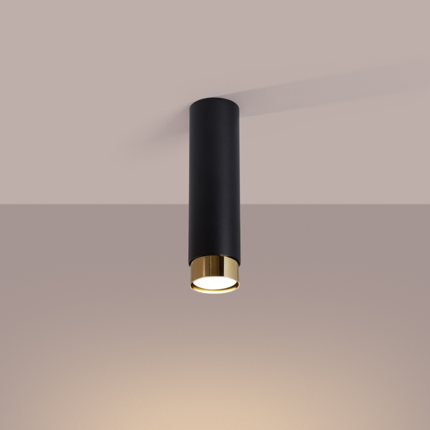 Spot NERO 1xGU10/10W/230V 22,5 cm zwart/goud