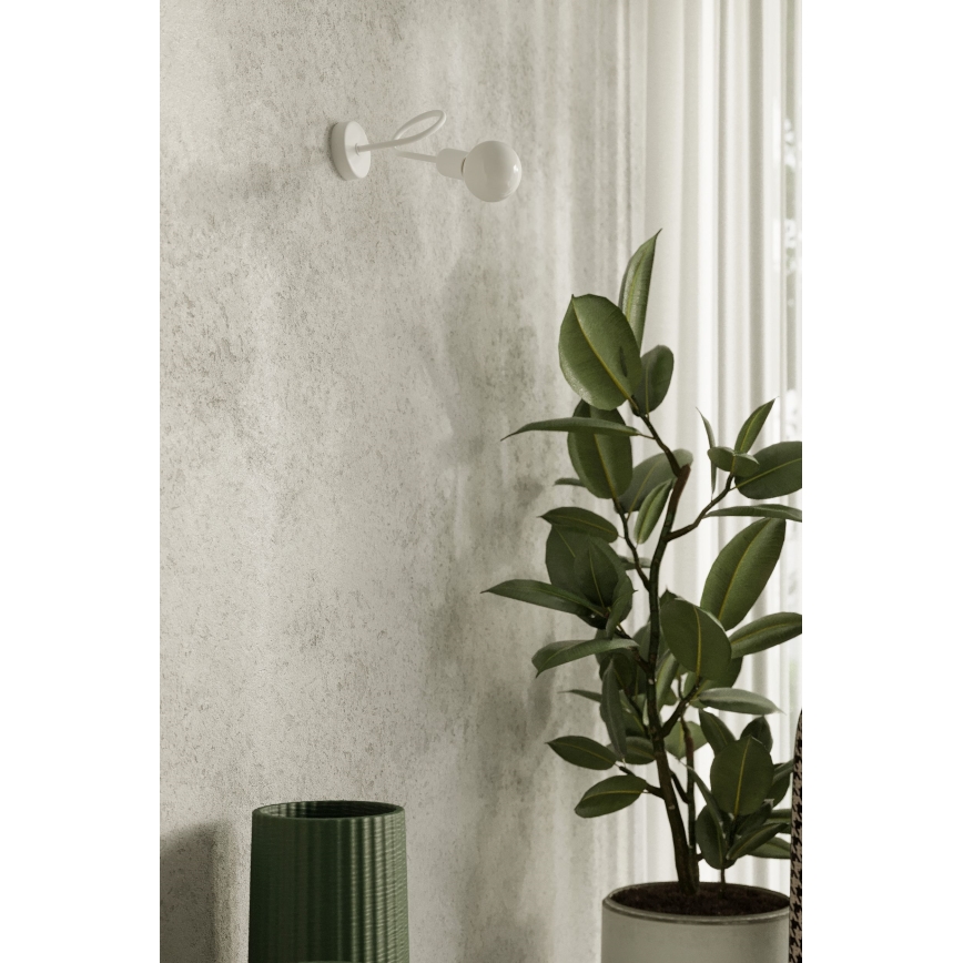 Wandlamp LOOP 1xE27/15W/230V wit