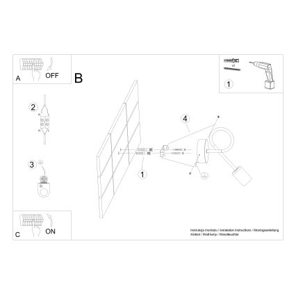 Wandlamp LOOP 1xE27/15W/230V wit