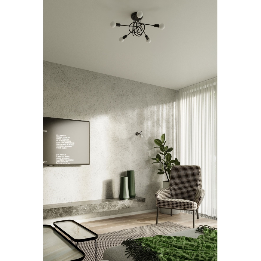 Wandlamp LOOP 1xE27/15W/230V zwart