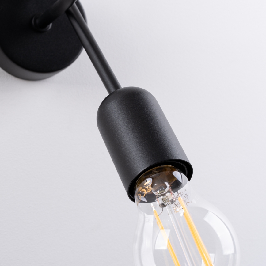 Wandlamp LOOP 1xE27/15W/230V zwart