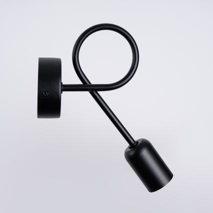 Wandlamp LOOP 1xE27/15W/230V zwart