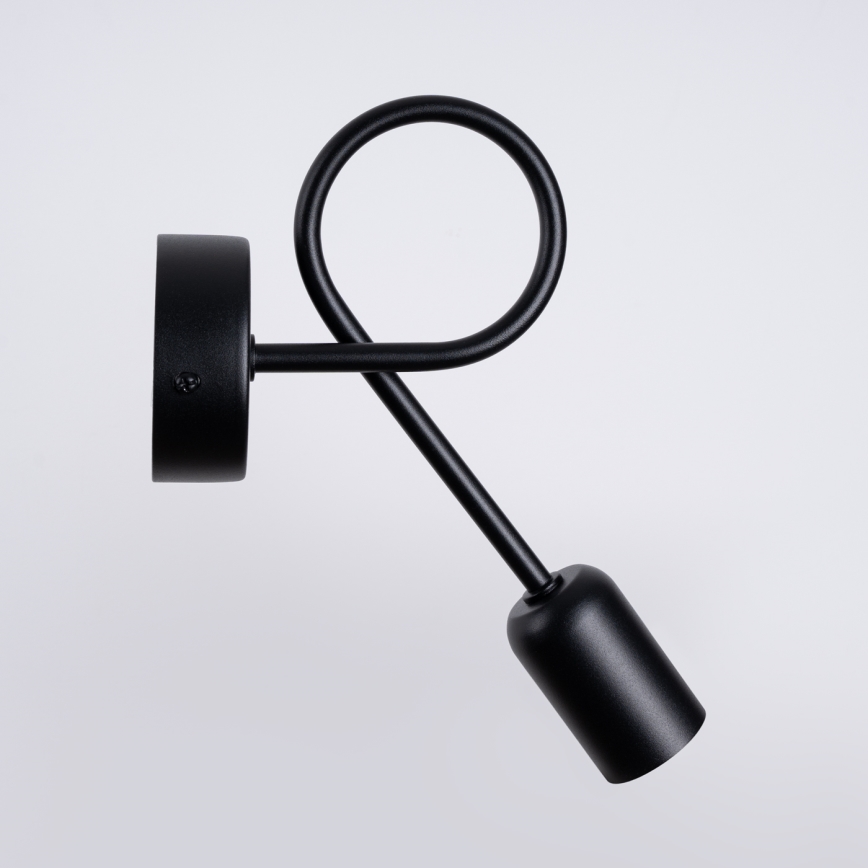 Wandlamp LOOP 1xE27/15W/230V zwart