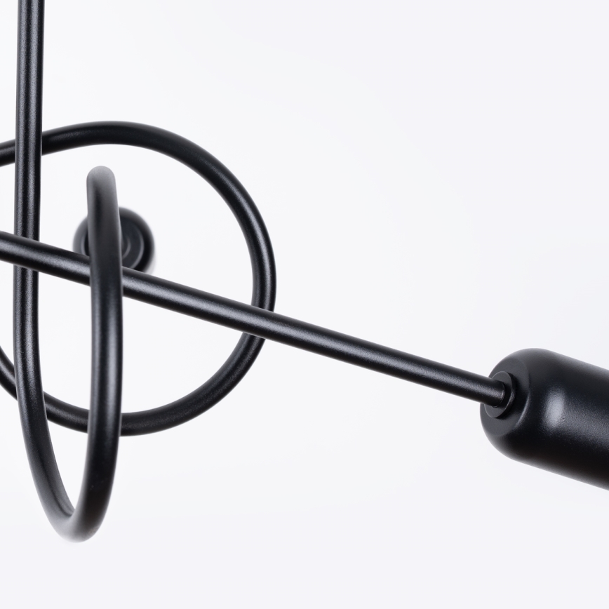 Bevestigde hanglamp LOOP 5xE27/15W/230V zwart