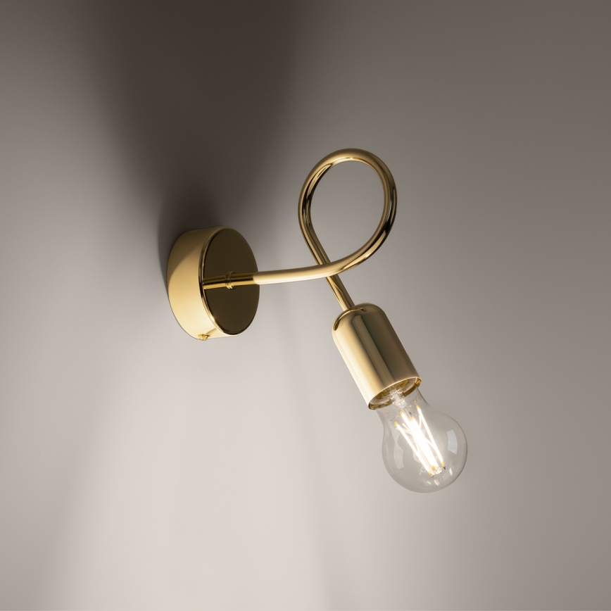 Wandlamp LOOP 1xE27/15W/230V goud