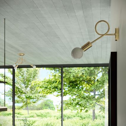 Wandlamp LOOP 1xE27/15W/230V goud