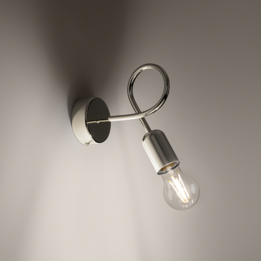 Wandlamp LOOP 1xE27/15W/230V glanzend chroom