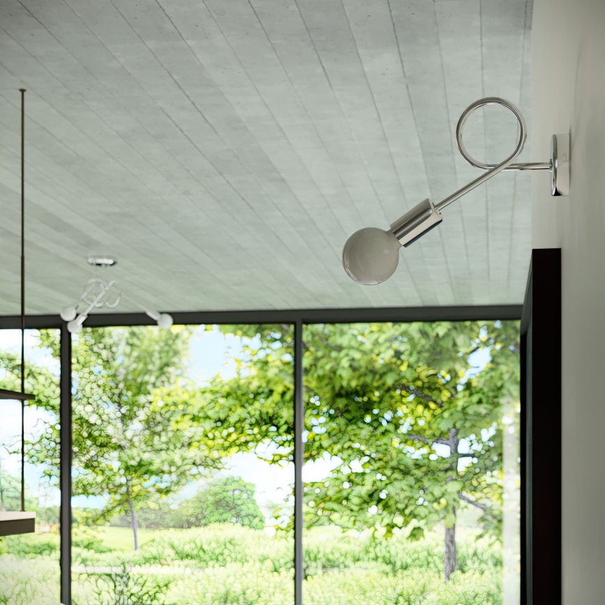 Wandlamp LOOP 1xE27/15W/230V glanzend chroom
