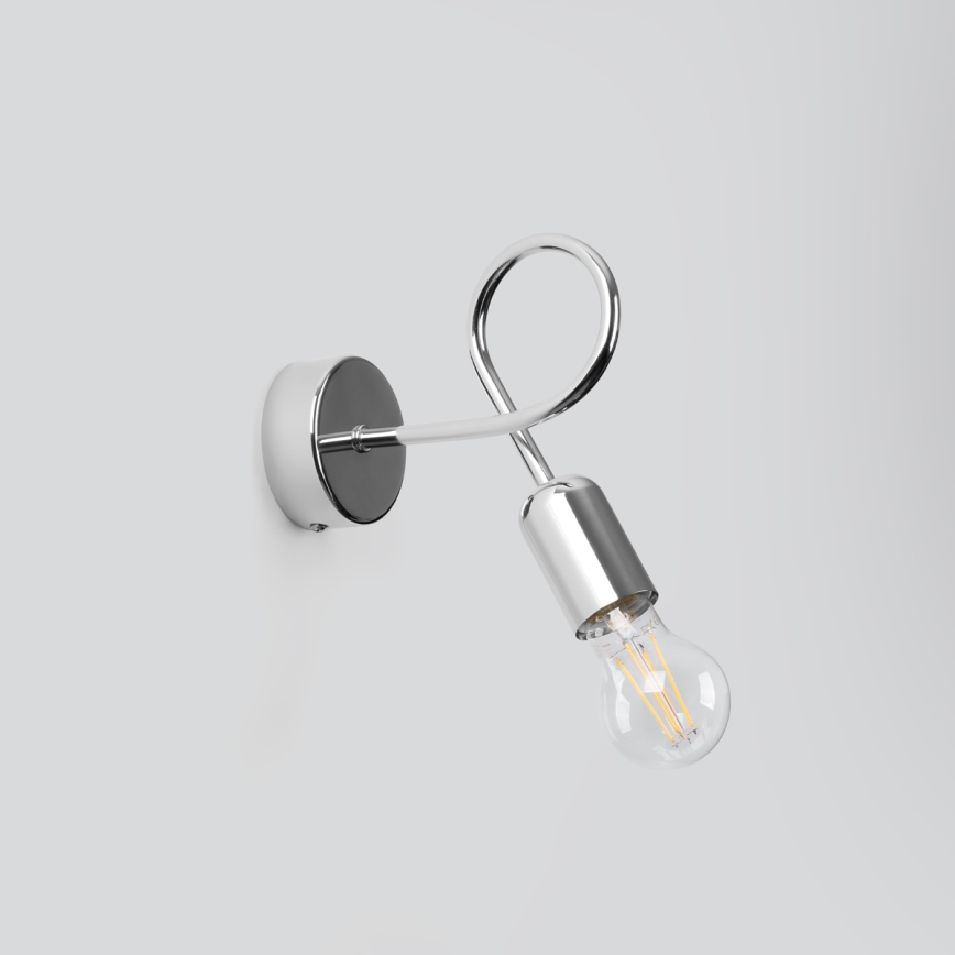 Wandlamp LOOP 1xE27/15W/230V glanzend chroom