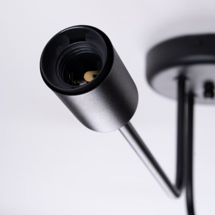 Bevestigde hanglamp VECTOR 4xE27/15W/230V zwart