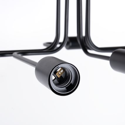Bevestigde hanglamp VECTOR 8xE27/15W/230V zwart