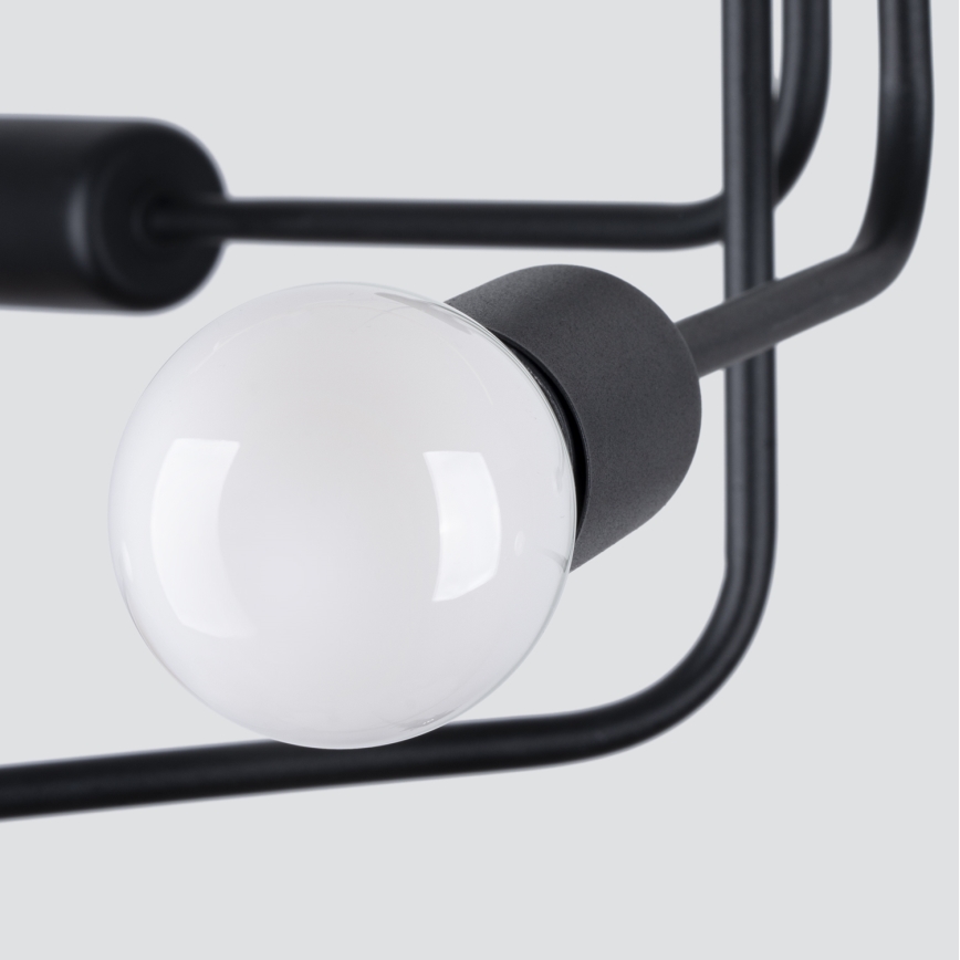 Hanglamp met vaste pendel NORAH 6xE27/15W/230V zwart