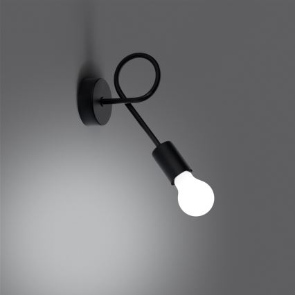 Wandlamp LEVAR 1xE27/15W/230V zwart