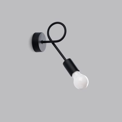 Wandlamp LEVAR 1xE27/15W/230V zwart