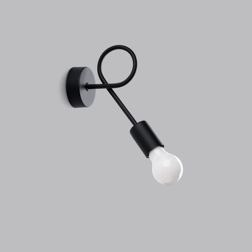 Wandlamp LEVAR 1xE27/15W/230V zwart
