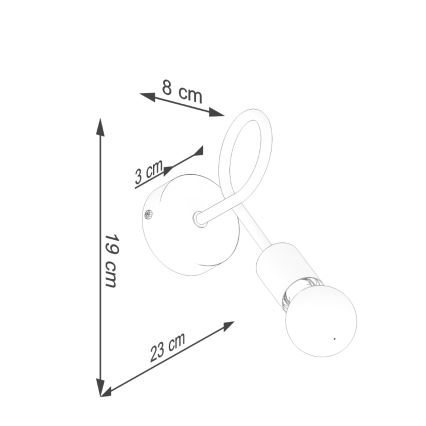 Wandlamp LEVAR 1xE27/15W/230V zwart