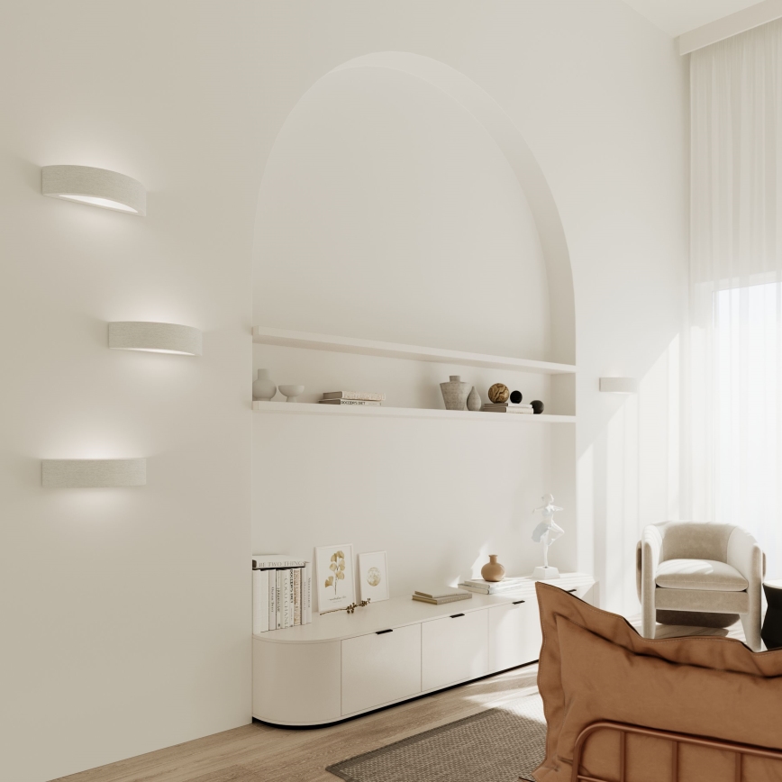 Wandlamp ATENA 1xE27/15W/230V 20 cm wit