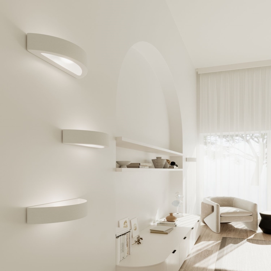 Wandlamp ATENA 1xE27/15W/230V 20 cm wit