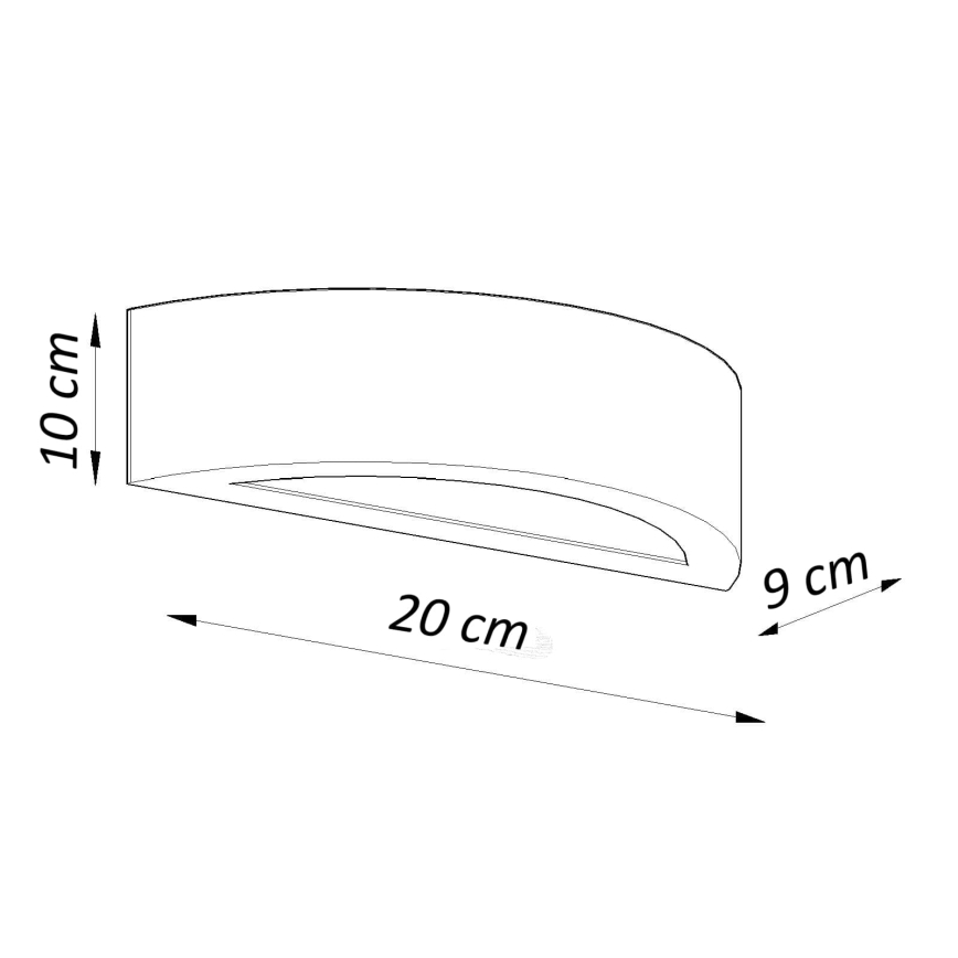 Wandlamp ATENA 1xE27/15W/230V 20 cm wit