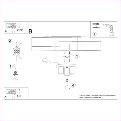 Spot LAGOS 3xGU10/10W/230V zwart