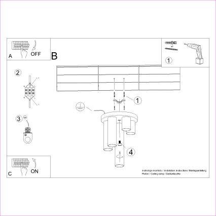 Spot LAGOS 5xGU10/10W/230V zwart