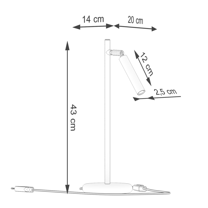 Tafellamp PASTELO 1xG9/8W/230V zwart