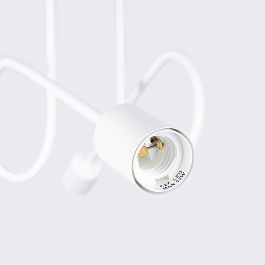 Bevestigde hanglamp LOOP 2xE27/15W/230V wit