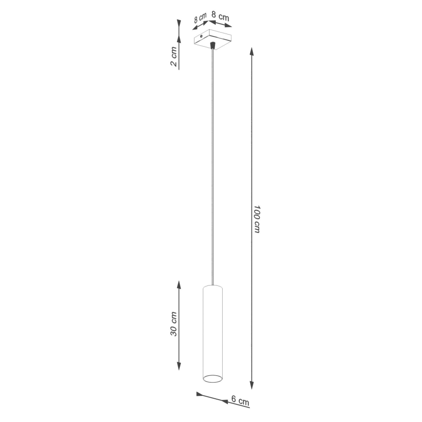 Hanglamp aan een koord LAGOS 1xGU10/10W/230V crème
