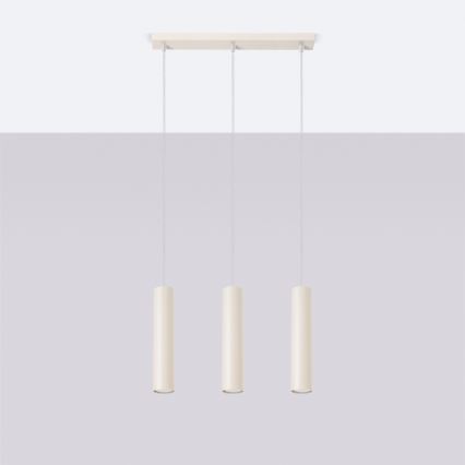 Hanglamp aan een koord LAGOS 3xGU10/10W/230V crème