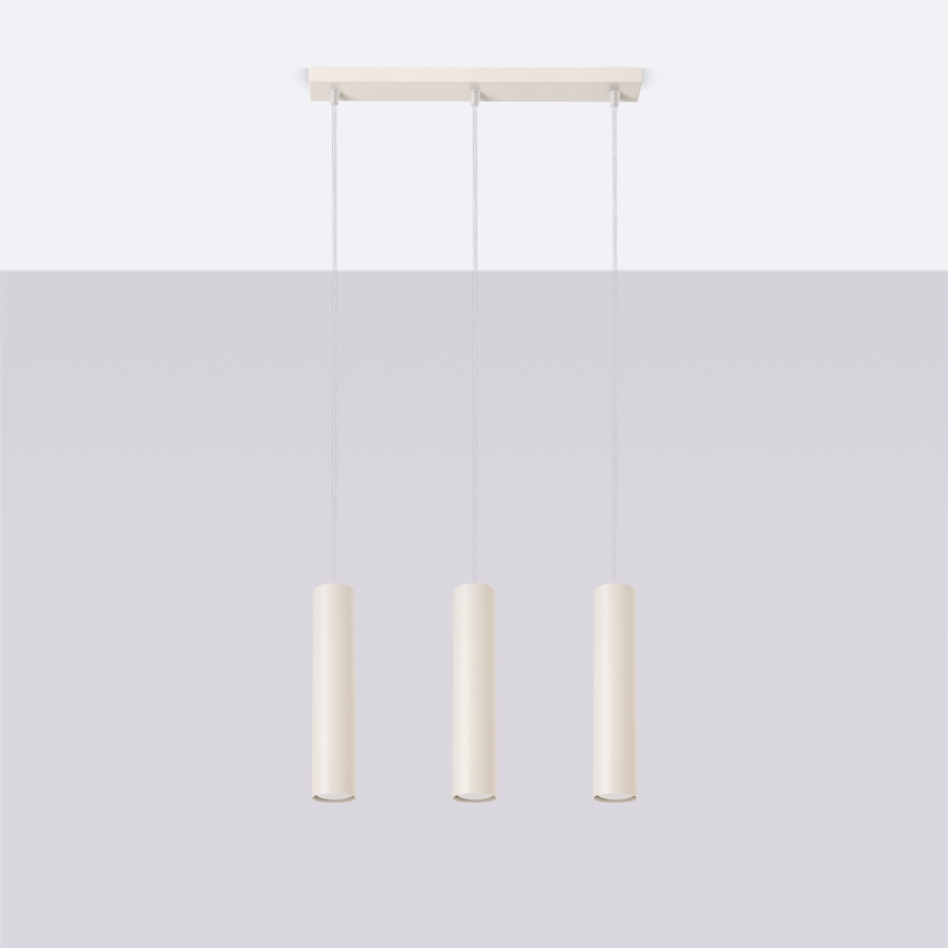 Hanglamp aan een koord LAGOS 3xGU10/10W/230V crème