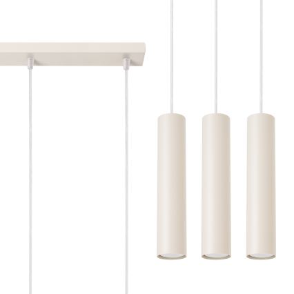 Hanglamp aan een koord LAGOS 3xGU10/10W/230V crème
