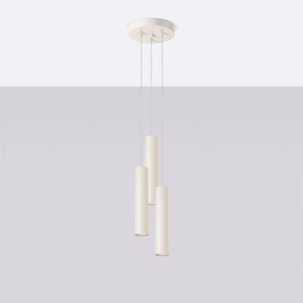 Hanglamp aan een koord LAGOS 3xGU10/10W/230V crème