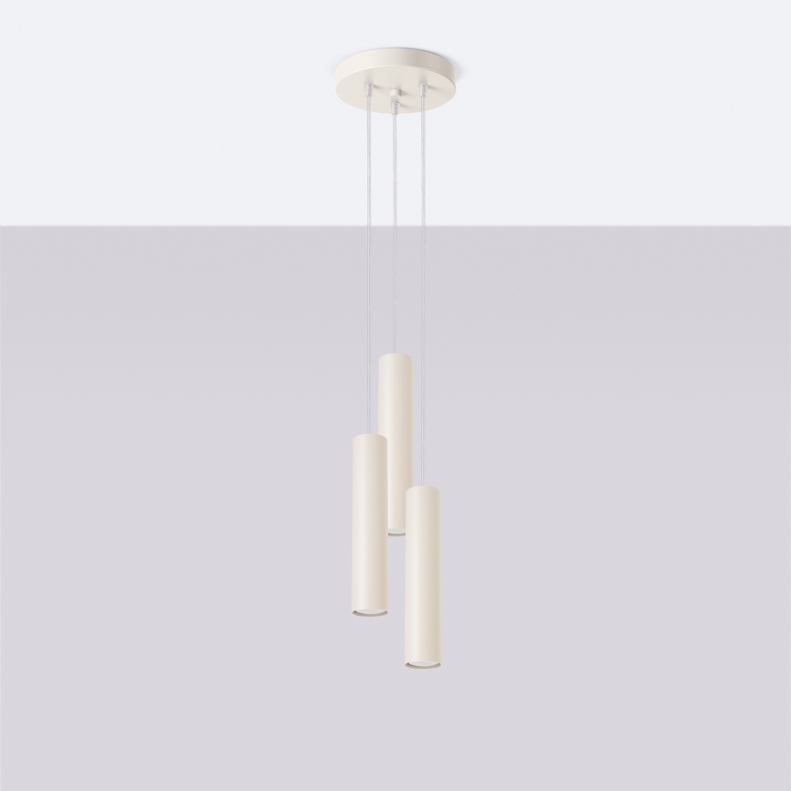 Hanglamp aan een koord LAGOS 3xGU10/10W/230V crème