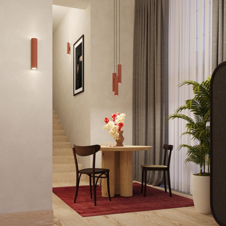 Hanglamp aan een koord LAGOS 3xGU10/10W/230V rood