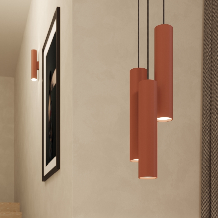 Hanglamp aan een koord LAGOS 3xGU10/10W/230V rood