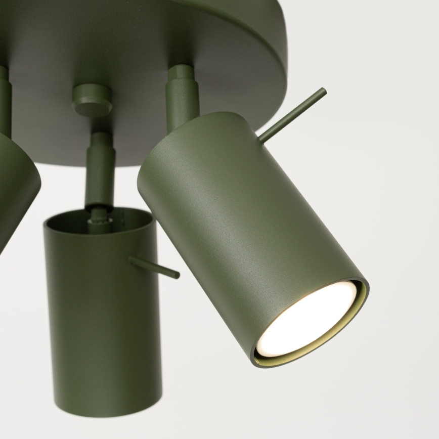 Spot RING 3xGU10/10W/230V groen
