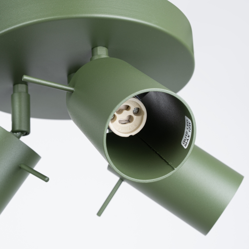Spot RING 3xGU10/10W/230V groen