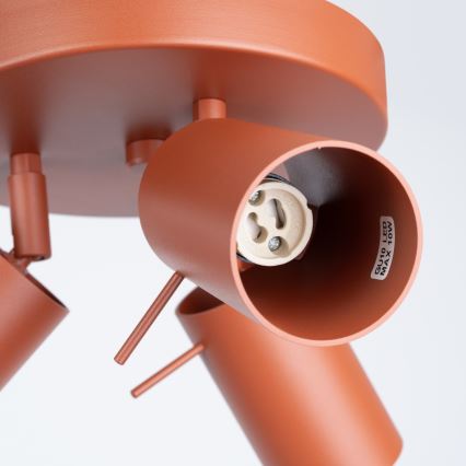 Spot RING 3xGU10/10W/230V rood